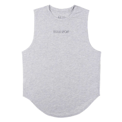 Grey - Front - Elle Womens-Ladies Signature Vest Top