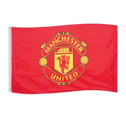 Red - Front - Manchester United FC Crest Flag