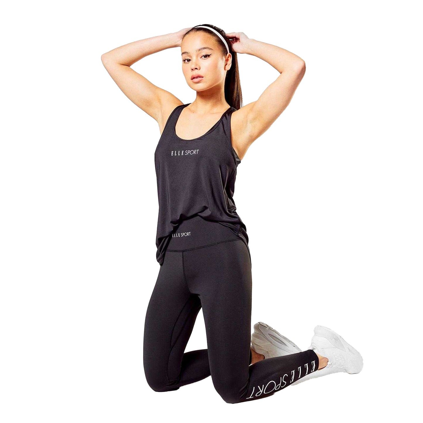 White - Front - Elle Womens-Ladies Signature Polyester Vest Top