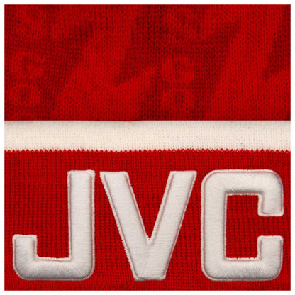Red-White - Pack Shot - Fan Originals Gunners 1994 Home Kit Bobble Beanie