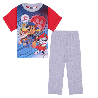 Grey - Front - Paw Patrol Boys We Saved The Day Pyjama Set