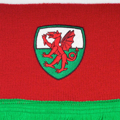 Red-White-Green - Side - Fan Originals Wales Retro Bar Scarf