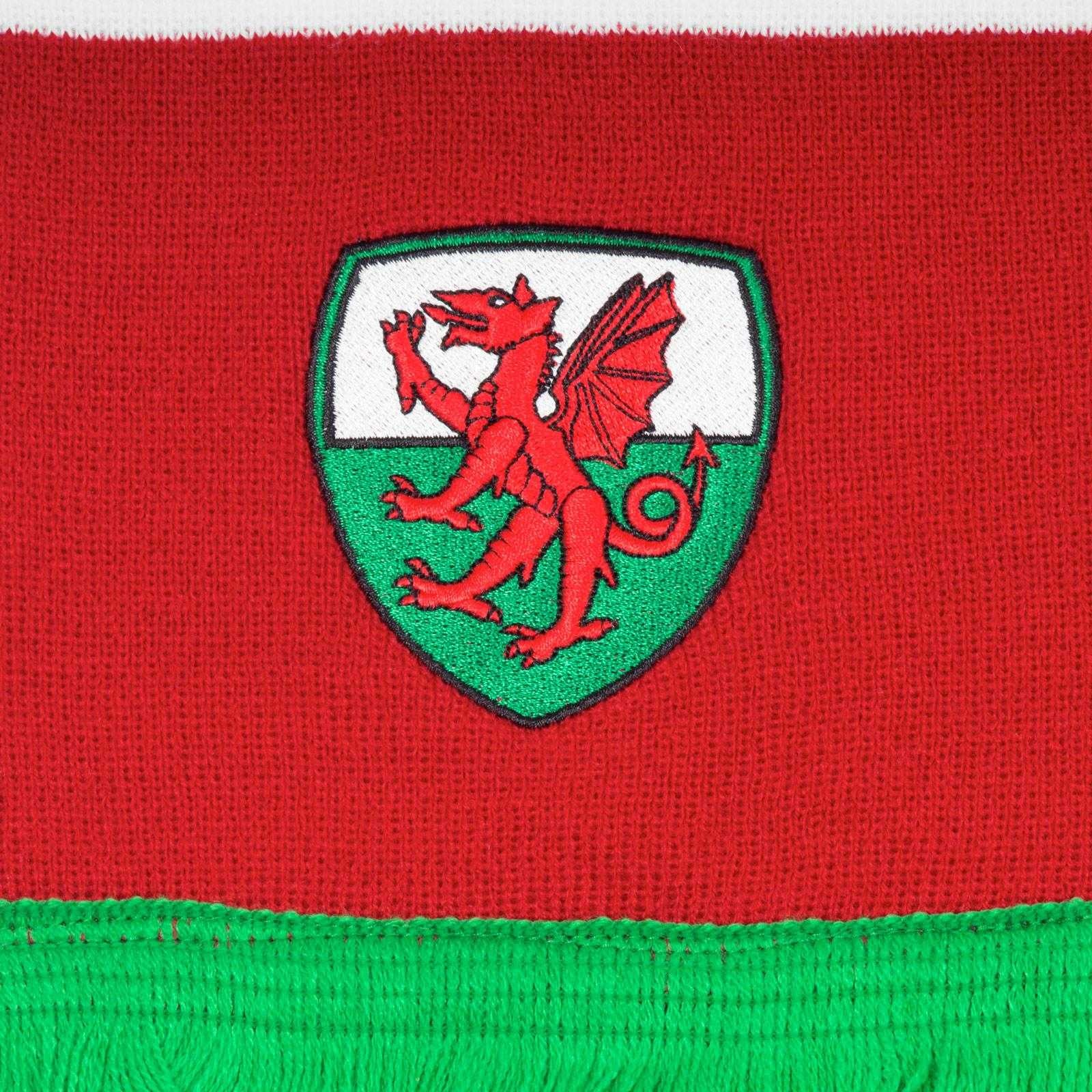 Red-White-Green - Side - Fan Originals Wales Retro Bar Scarf