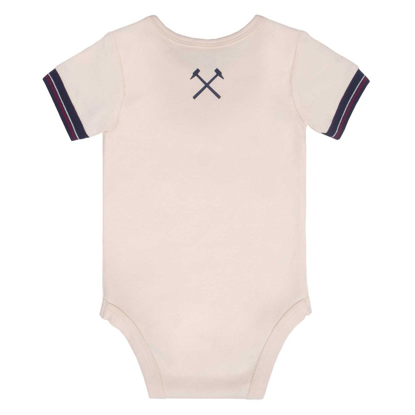 Claret-Ecru - Pack Shot - West Ham United FC Baby Home & Away Kit Babygrow (Pack of 2)