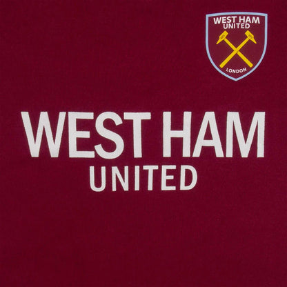Claret - Pack Shot - West Ham United FC Baby Home Kit Sleepsuit