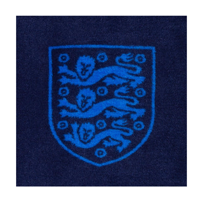 Navy Blue - Side - England Mens Crest Fleece All-Over Print Dressing Gown
