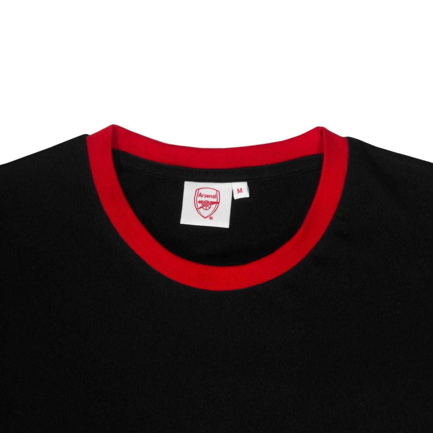 Black - Pack Shot - Arsenal FC Mens Crest Long Pyjama Set