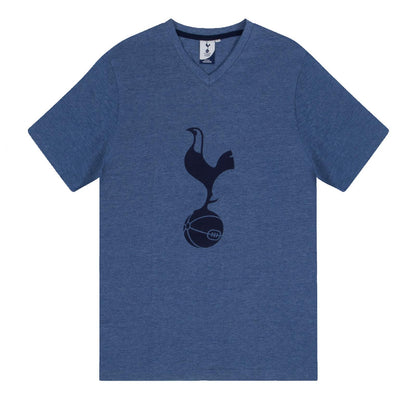 Navy Marl - Back - Tottenham Hotspur FC Mens Sublimated Short Pyjama Set