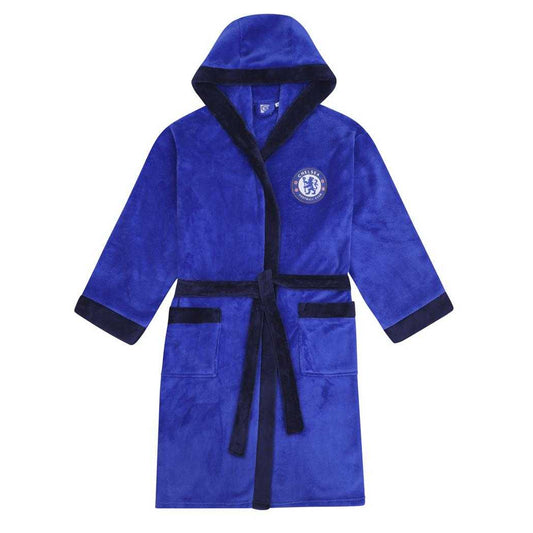 Royal Blue - Front - Chelsea Mens Crest Fleece Dressing Gown