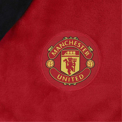 Red - Back - Manchester United FC Mens Crest Fleece Dressing Gown