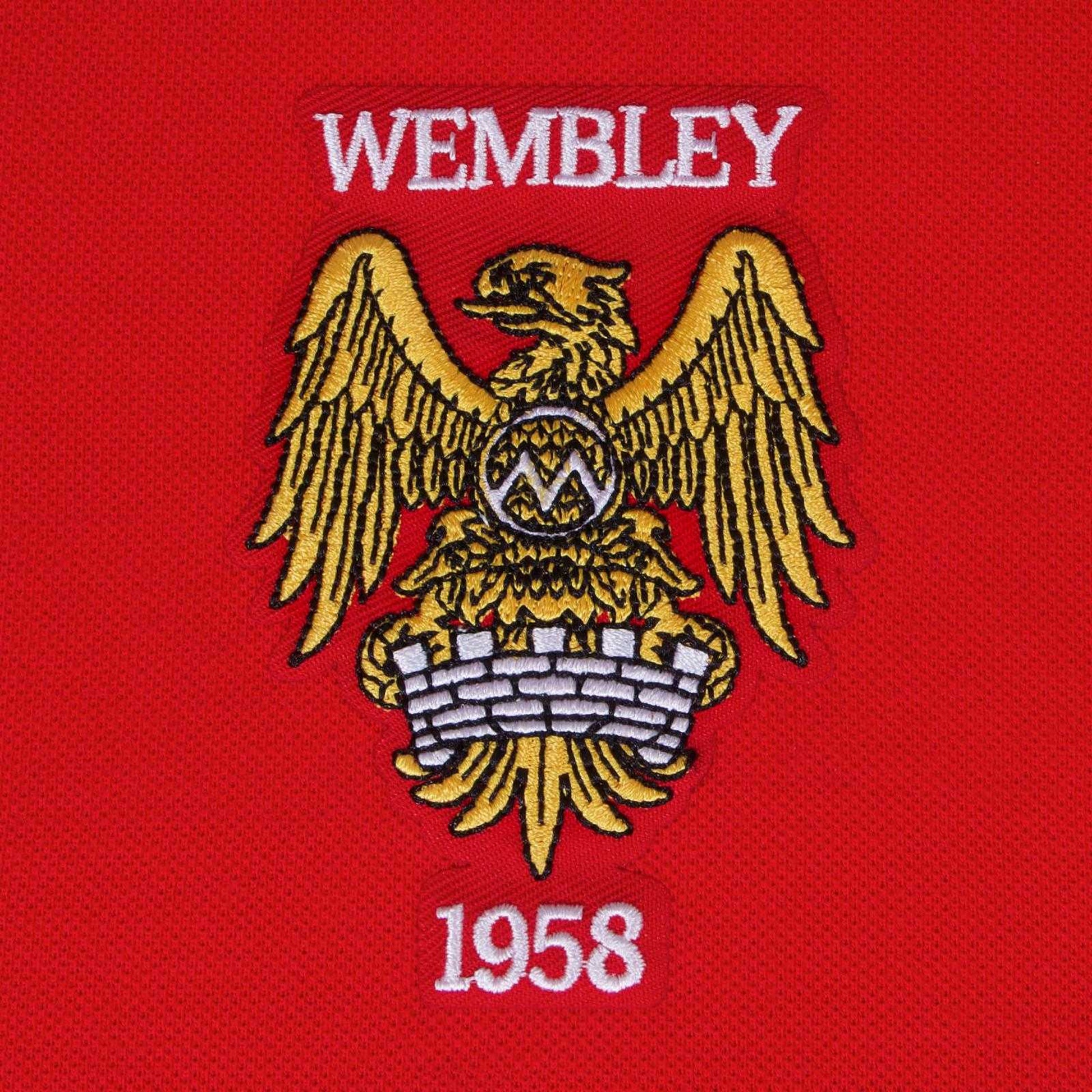Red - Side - Fan Originals Mens United 1958 Crest Polo Shirt