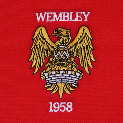 Red - Side - Fan Originals Mens United 1958 Crest Polo Shirt