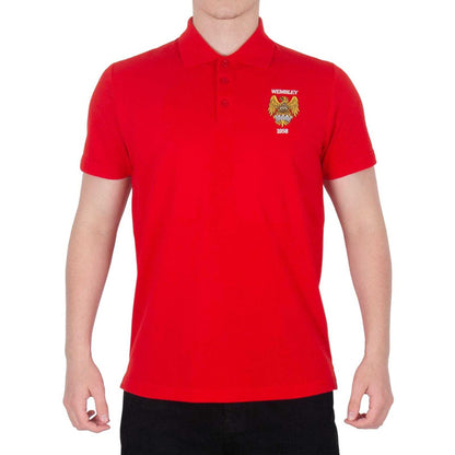 Red - Pack Shot - Fan Originals Mens United 1958 Crest Polo Shirt