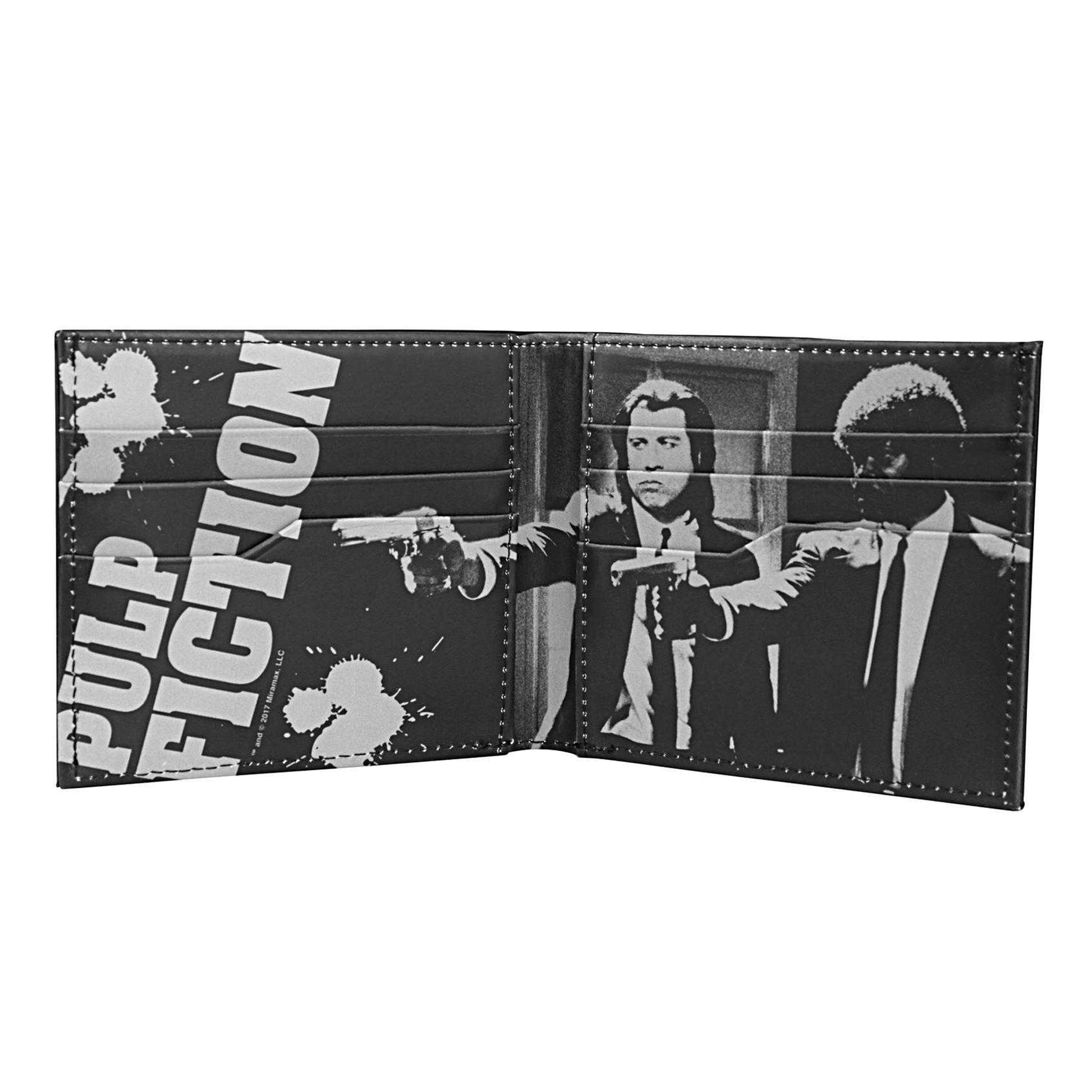Black - Back - Pulp Fiction Tin Vincent Vega Jules Winnfield Leather Wallet