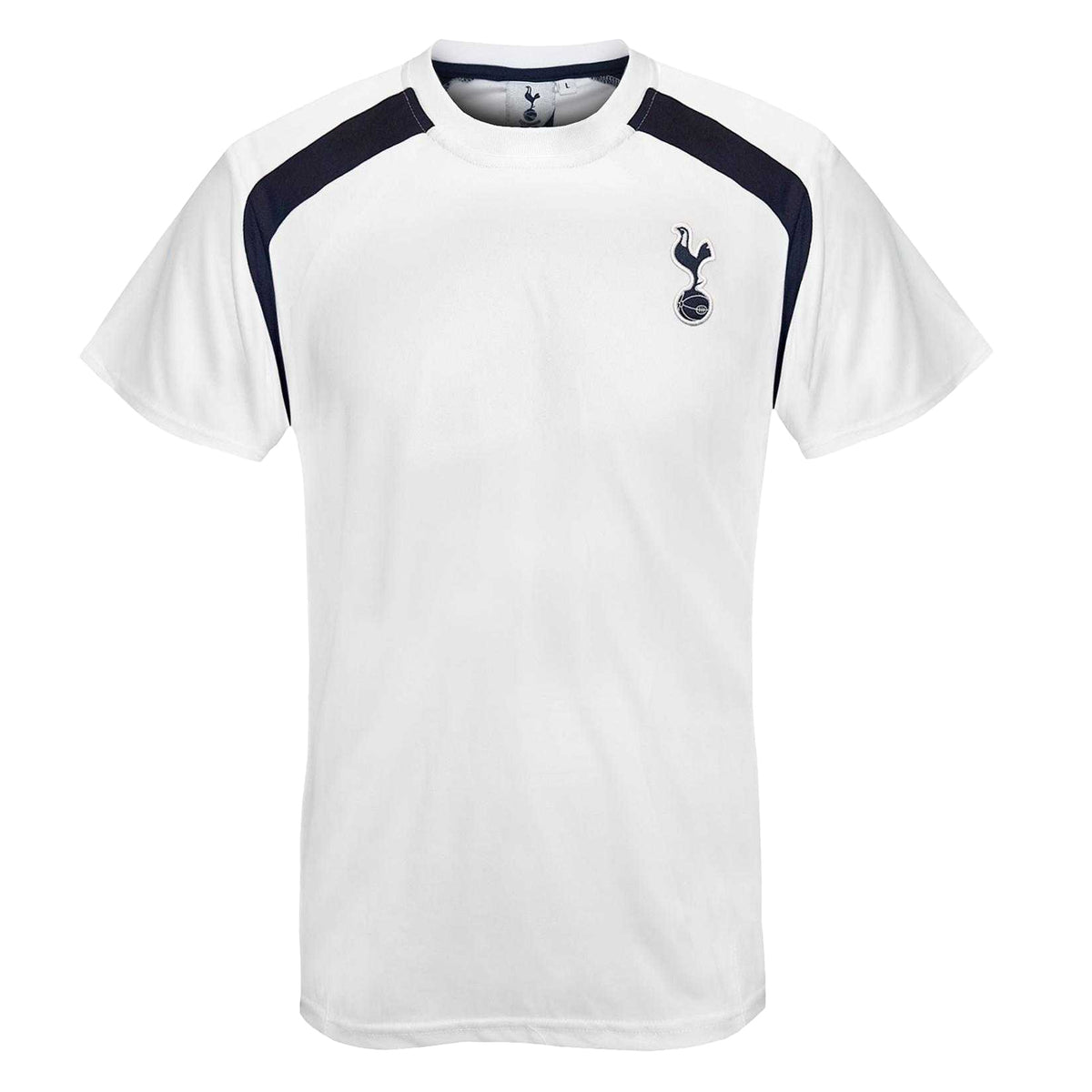 White - Front - Tottenham Hotspur FC Mens Contrast Piping T-Shirt