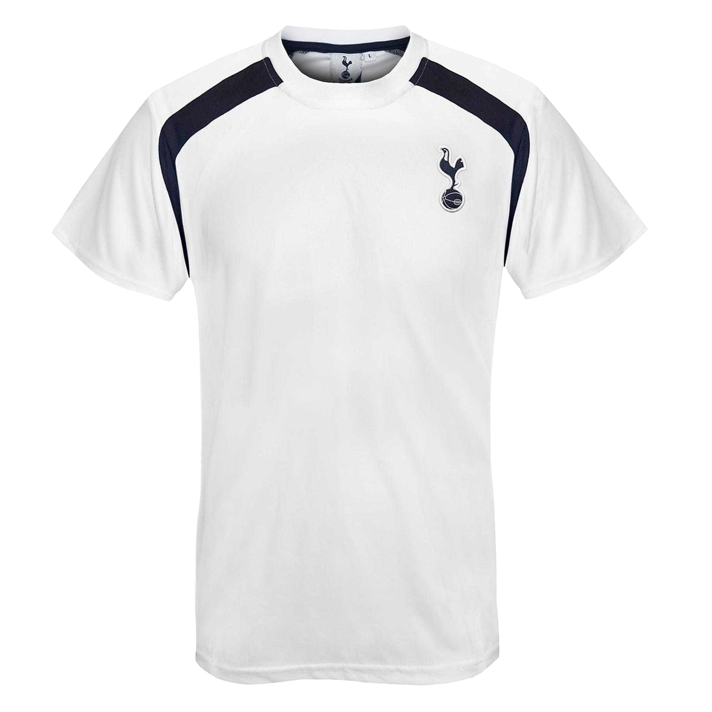 White - Front - Tottenham Hotspur FC Mens Contrast Piping T-Shirt