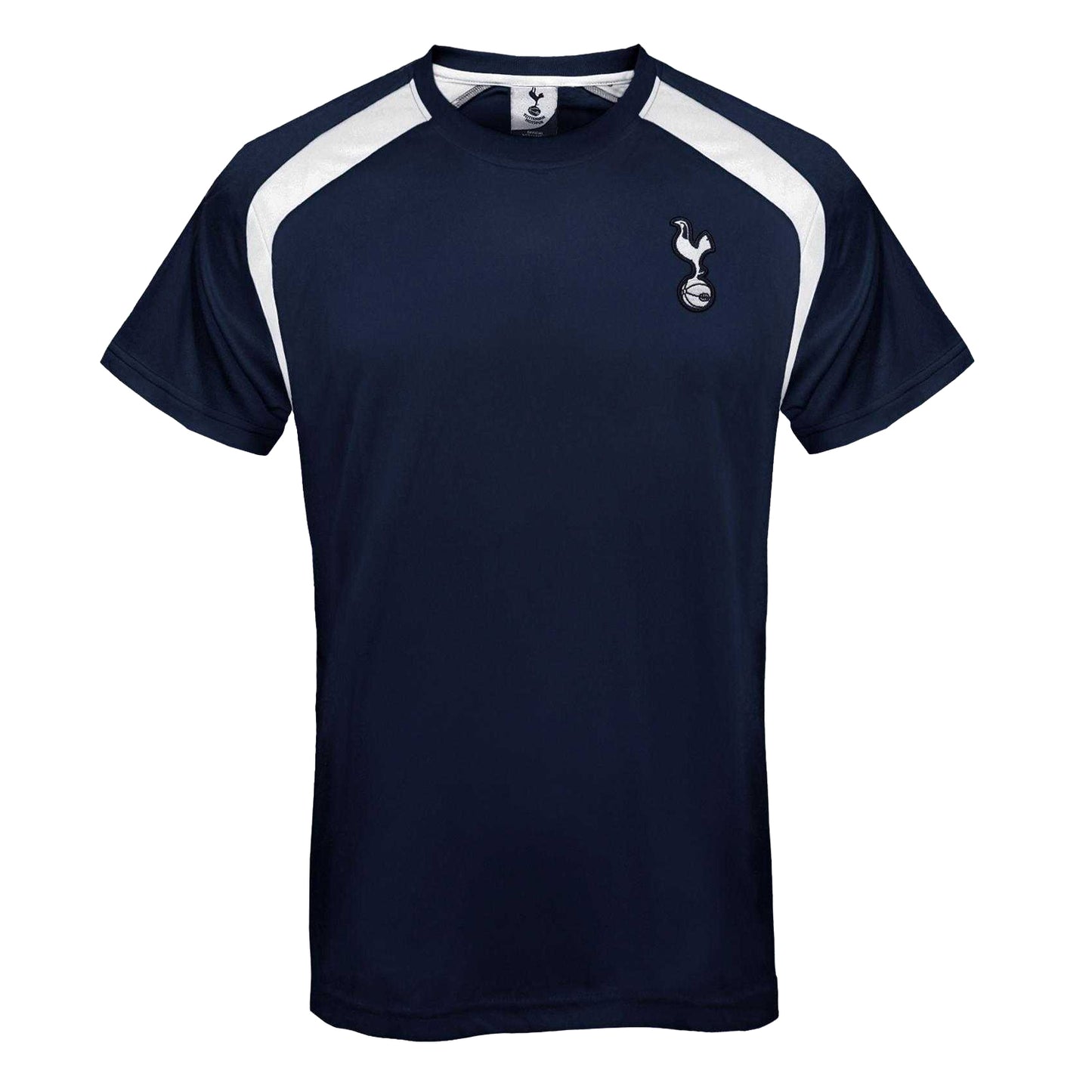 Navy Blue - Front - Tottenham Hotspur FC Mens Contrast Piping T-Shirt