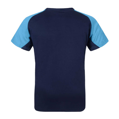 Navy Blue - Back - Manchester City FC Boys Crest Polyester T-Shirt