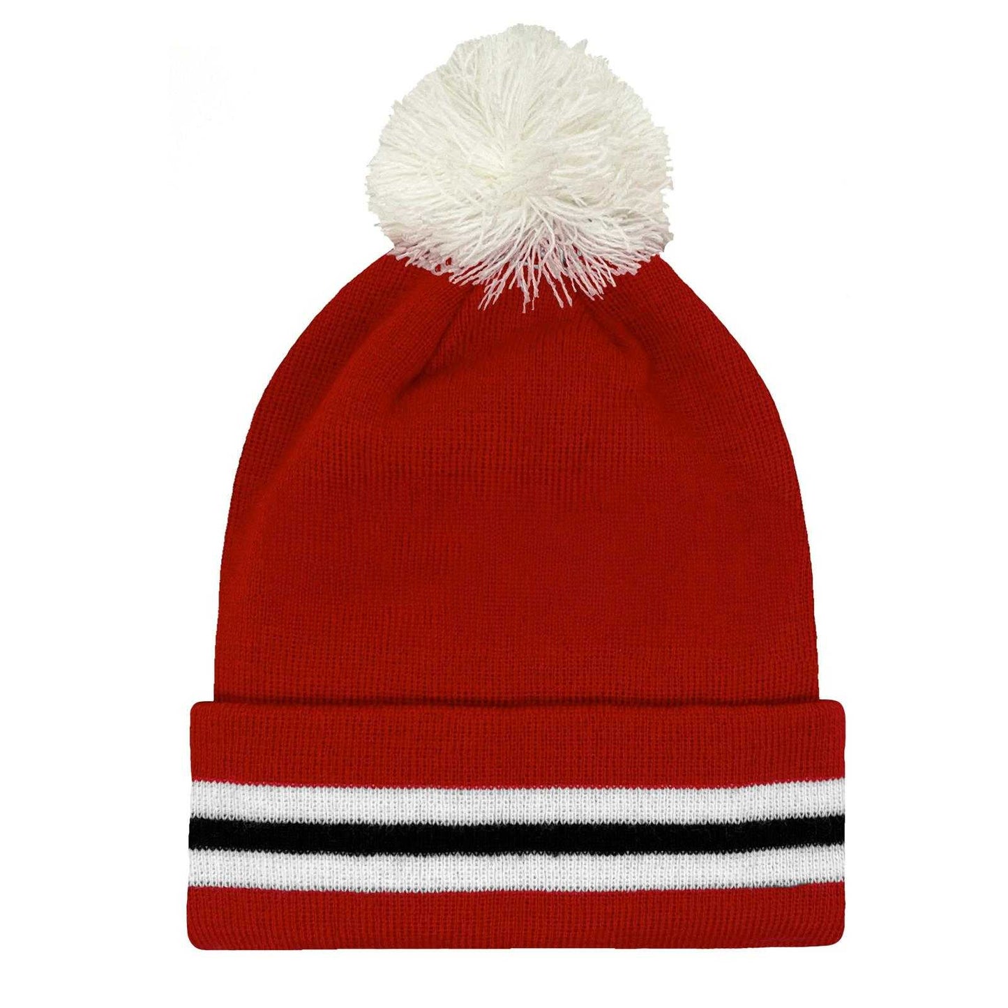 Red-White - Back - Fan Originals United 3D Embroidered Beanie