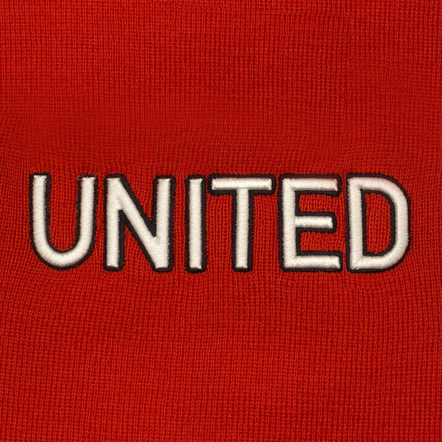 Red-White - Pack Shot - Fan Originals United 3D Embroidered Beanie