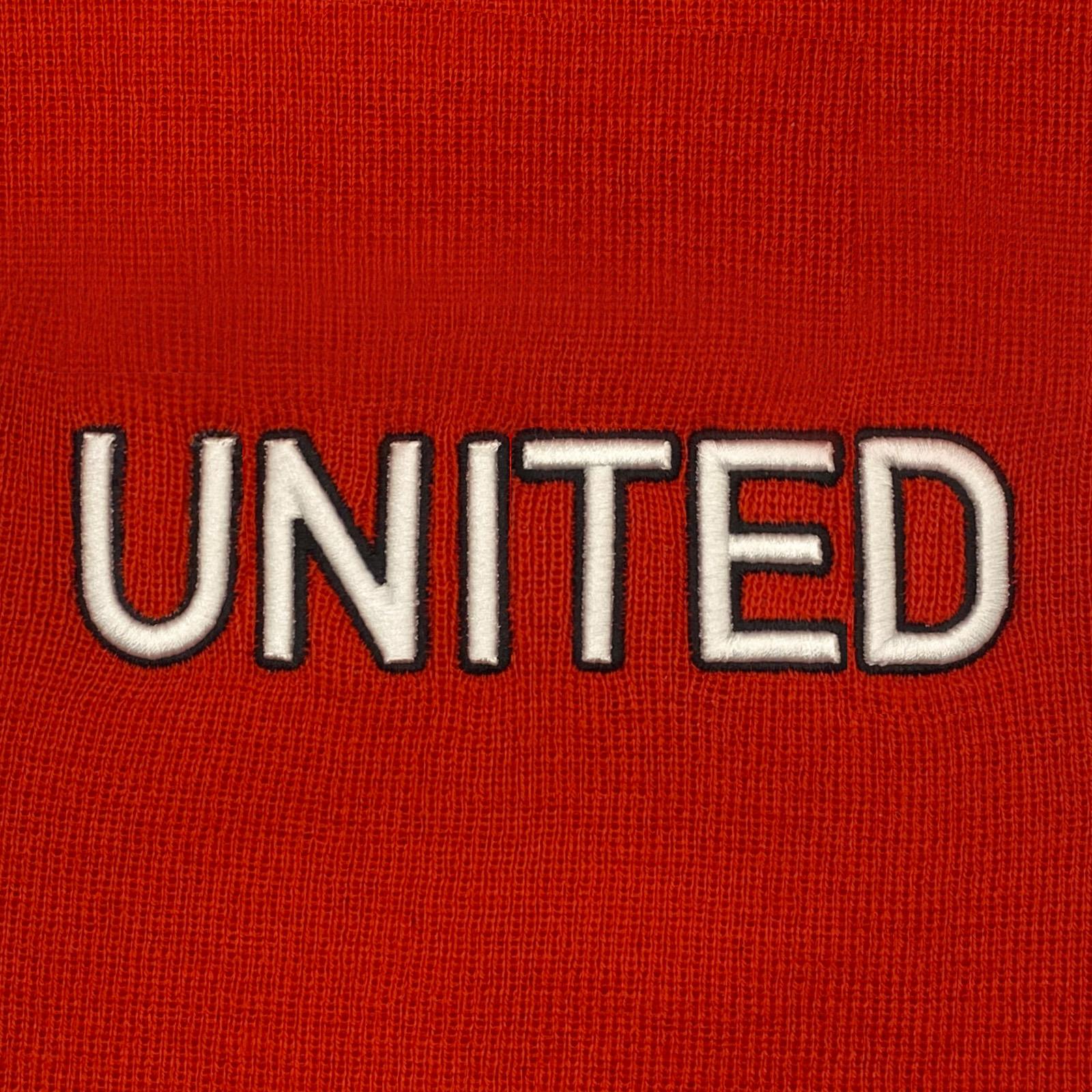 Red-White - Pack Shot - Fan Originals United 3D Embroidered Beanie