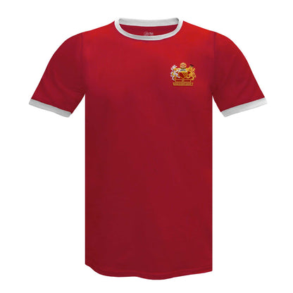 Red - Front - Fan Originals Mens Manchester Crest T-Shirt
