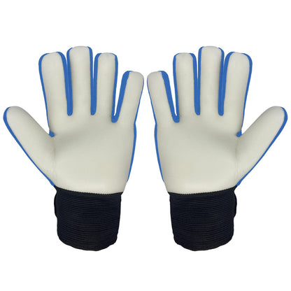 Blue - Side - Manchester City FC Childrens-Kids Touch Fastening Goalkeeper Gloves