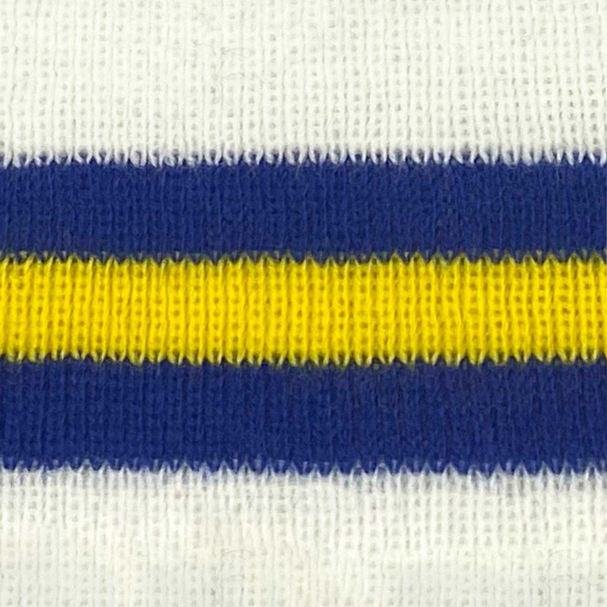 White-Blue-Yellow - Side - Fan Originals Norwich Retro Bobble Football Beanie