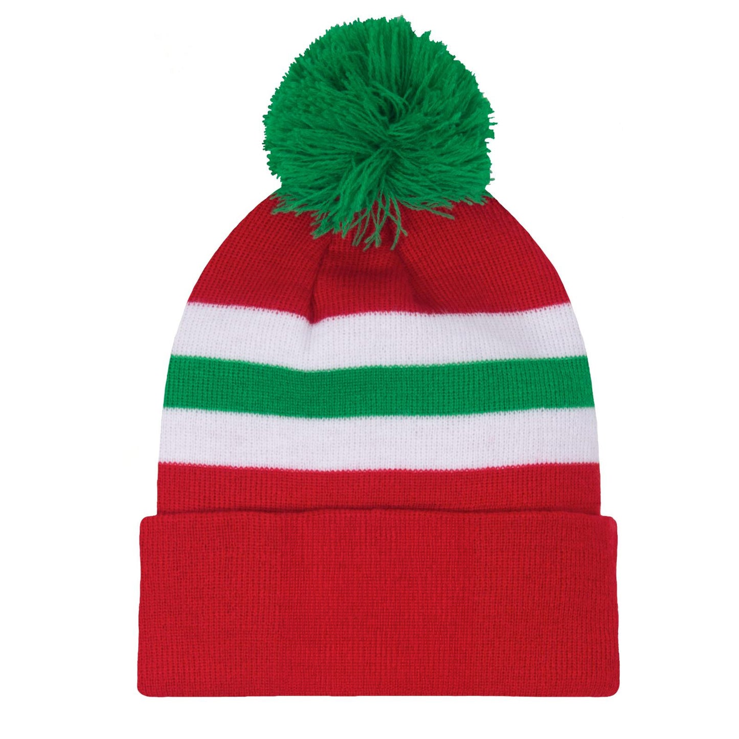 Red-White-Green - Back - Fan Originals Wales Retro Embroidered Beanie