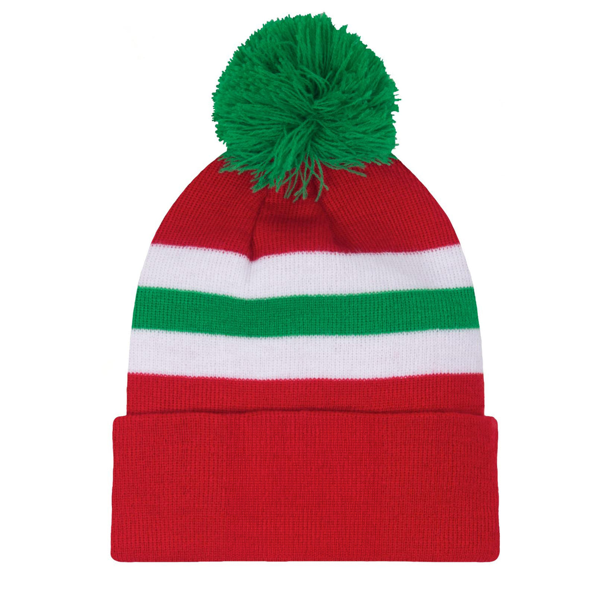 Red-White-Green - Back - Fan Originals Wales Retro Embroidered Beanie