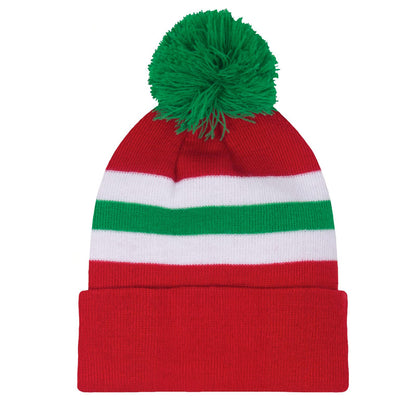 Red-White-Green - Back - Fan Originals Wales Retro Embroidered Beanie