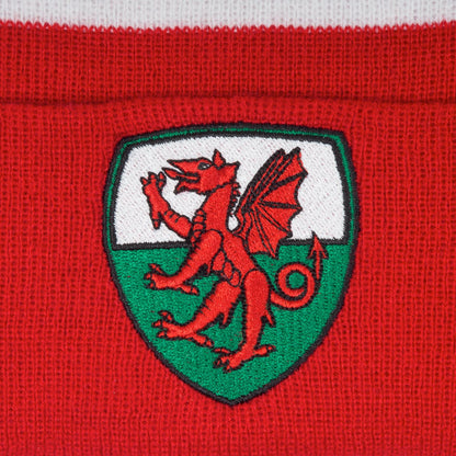 Red-White-Green - Side - Fan Originals Wales Retro Embroidered Beanie