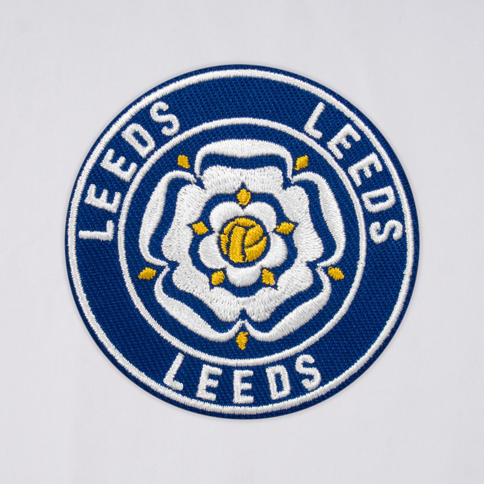 White - Side - Fan Originals Mens Leeds Retro V Neck T-Shirt