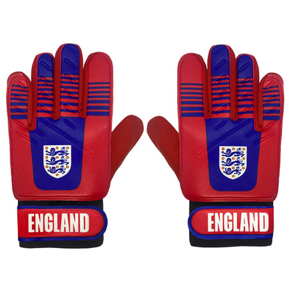 Red-White - Back - England Football Childrens-Kids Gloves