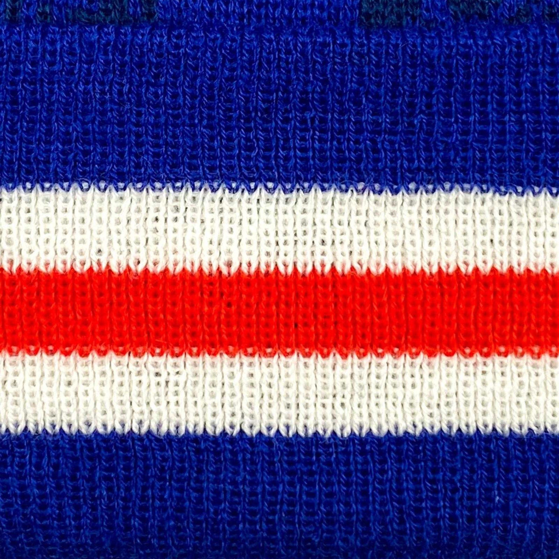 Blue-Red-White - Pack Shot - Fan Originals Rangers Embroidered Beanie