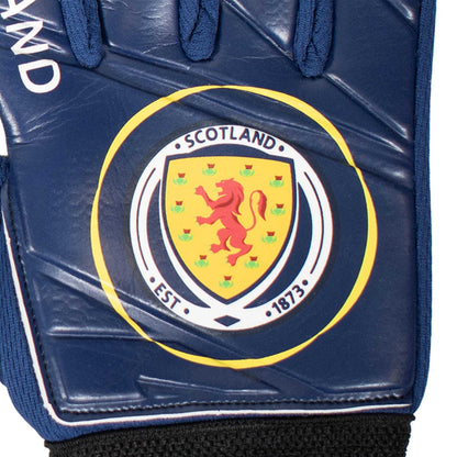 Blue - Side - Scotland FA Boys Goalkeeper Gloves
