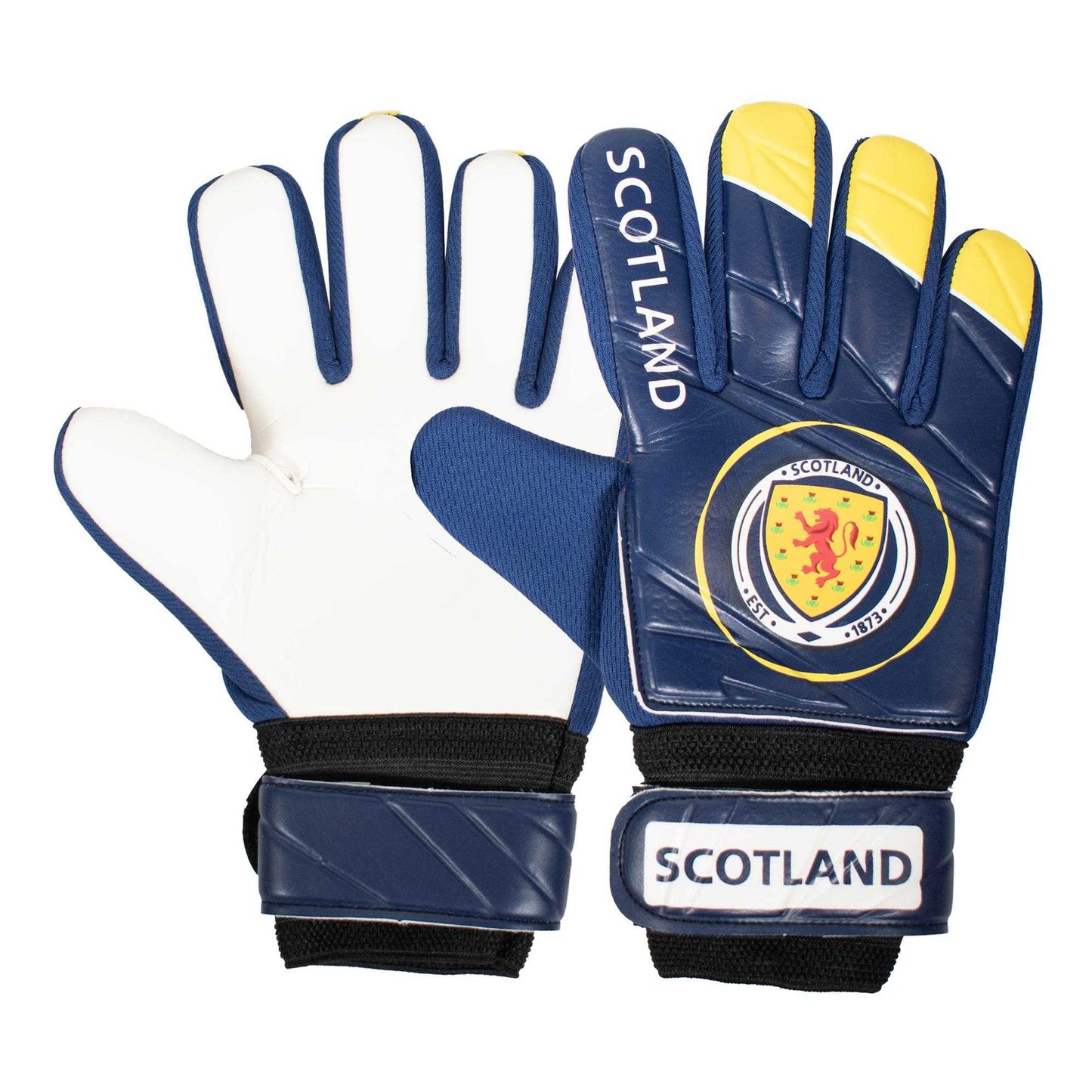 Blue - Pack Shot - Scotland FA Boys Goalkeeper Gloves