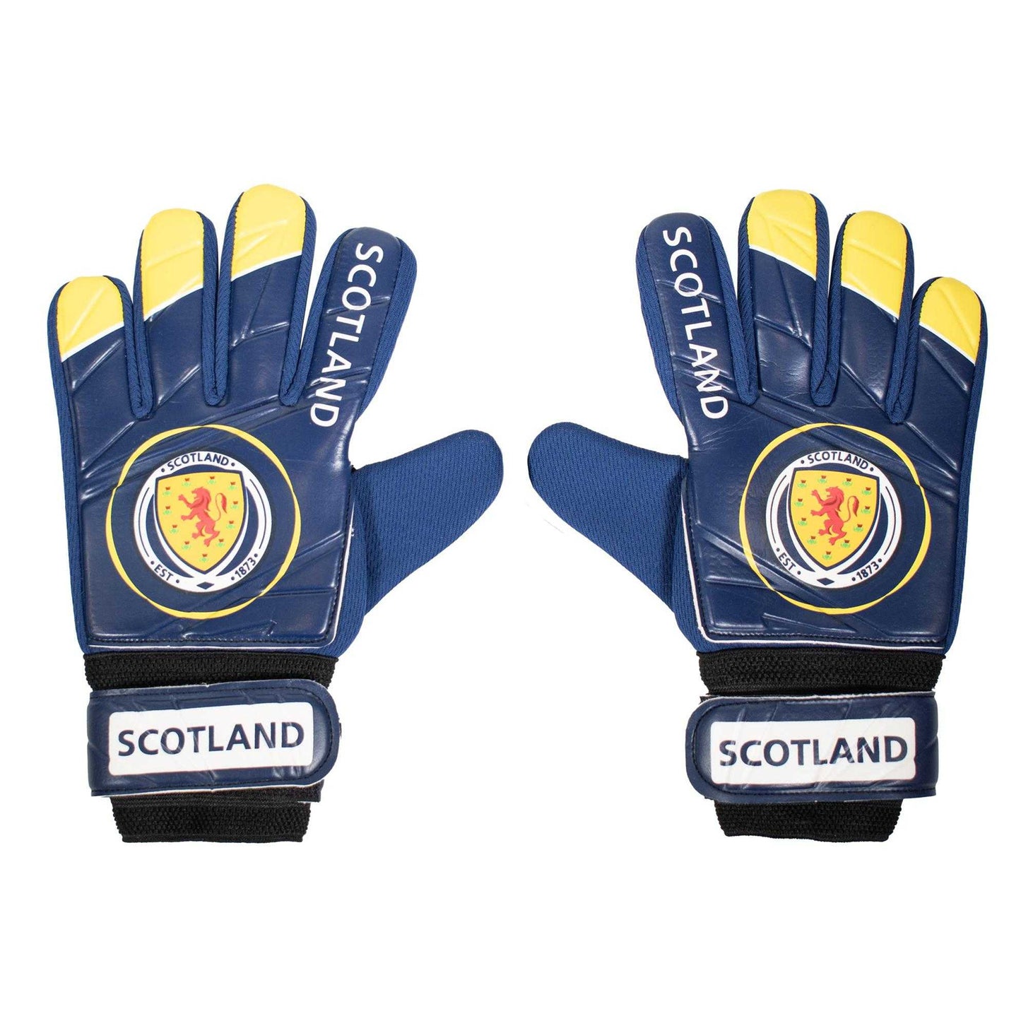 Blue - Front - Scotland FA Boys Goalkeeper Gloves
