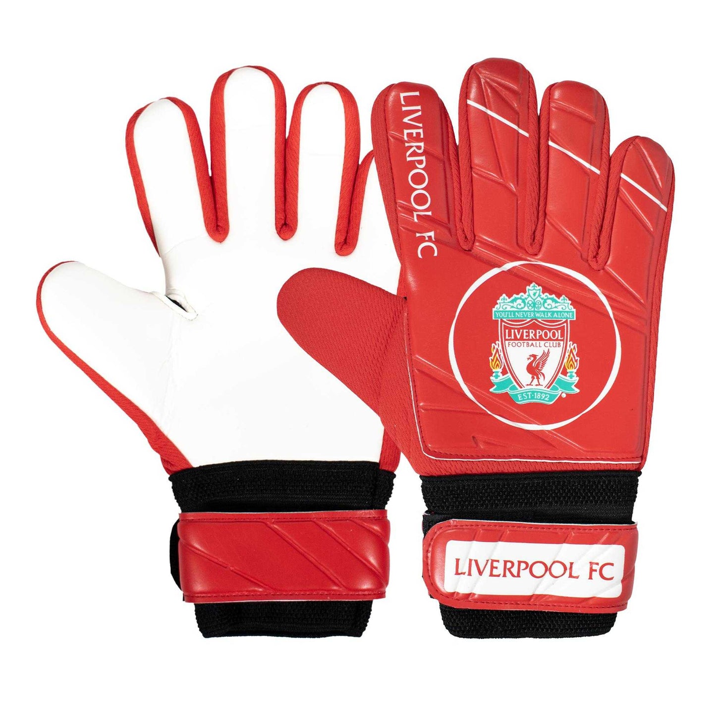 Red-White - Pack Shot - Liverpool FC Boys Goalkeeper Gloves