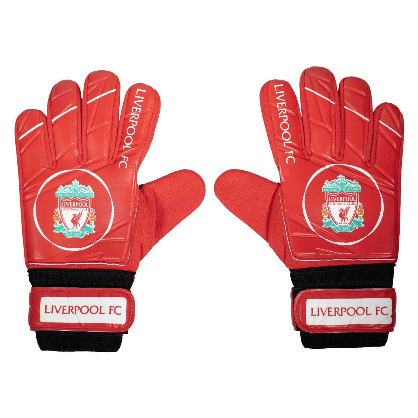 Red-White - Front - Liverpool FC Boys Goalkeeper Gloves