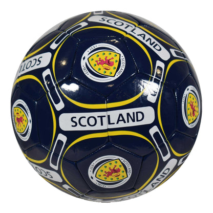 Navy-Yellow-White - Side - Scottish FA Crest Football