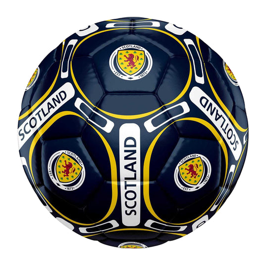 Navy-Yellow-White - Front - Scottish FA Crest Football