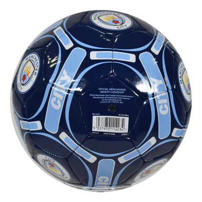 Blue-White-Yellow - Side - Manchester City FC Crest Football