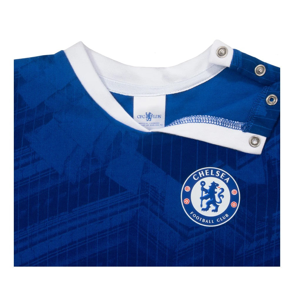 Royal Blue - Back - Chelsea FC Baby Sleepsuit
