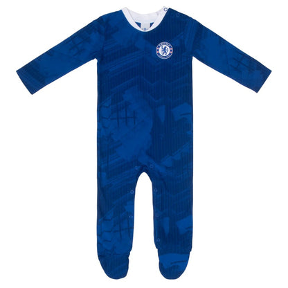 Royal Blue - Front - Chelsea FC Baby Sleepsuit