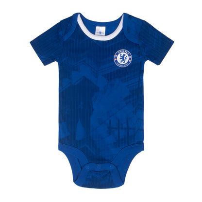 Royal Blue-Off White - Pack Shot - Chelsea FC Baby Bodysuit (Pack of 2)