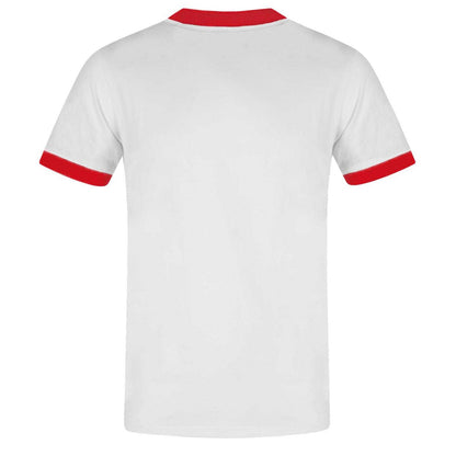 White - Back - Fan Originals Mens United Wembley 1957 Crest V Neck T-Shirt