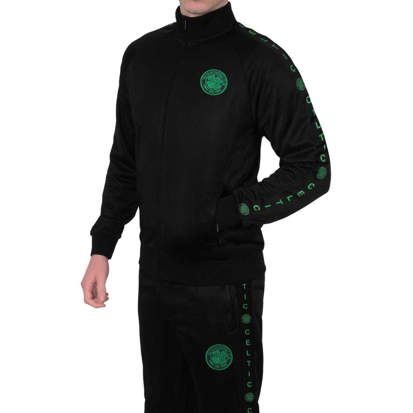 Black - Close up - Celtic FC Mens Tracksuit