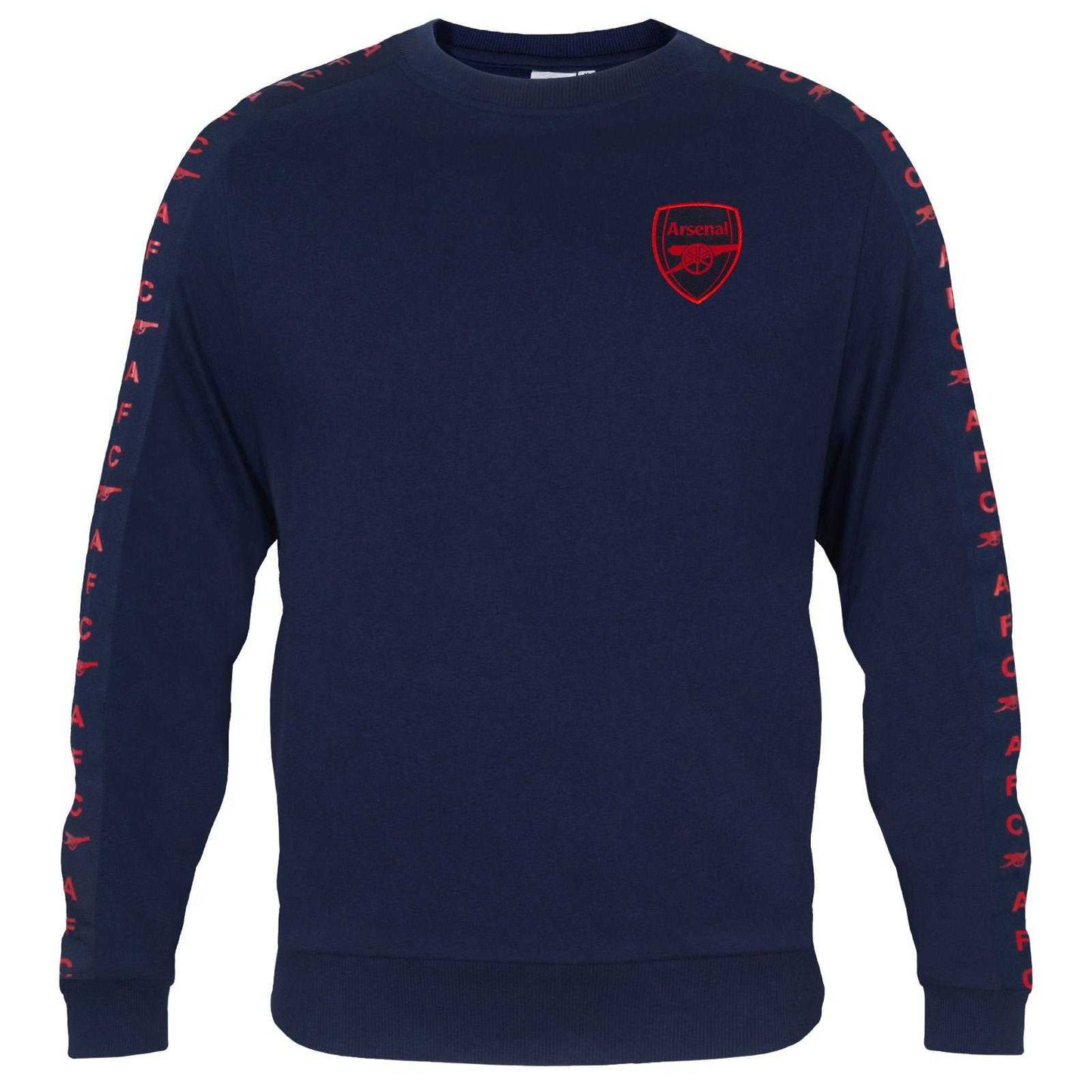 Navy Blue - Front - Arsenal FC Mens Taped Sweatshirt