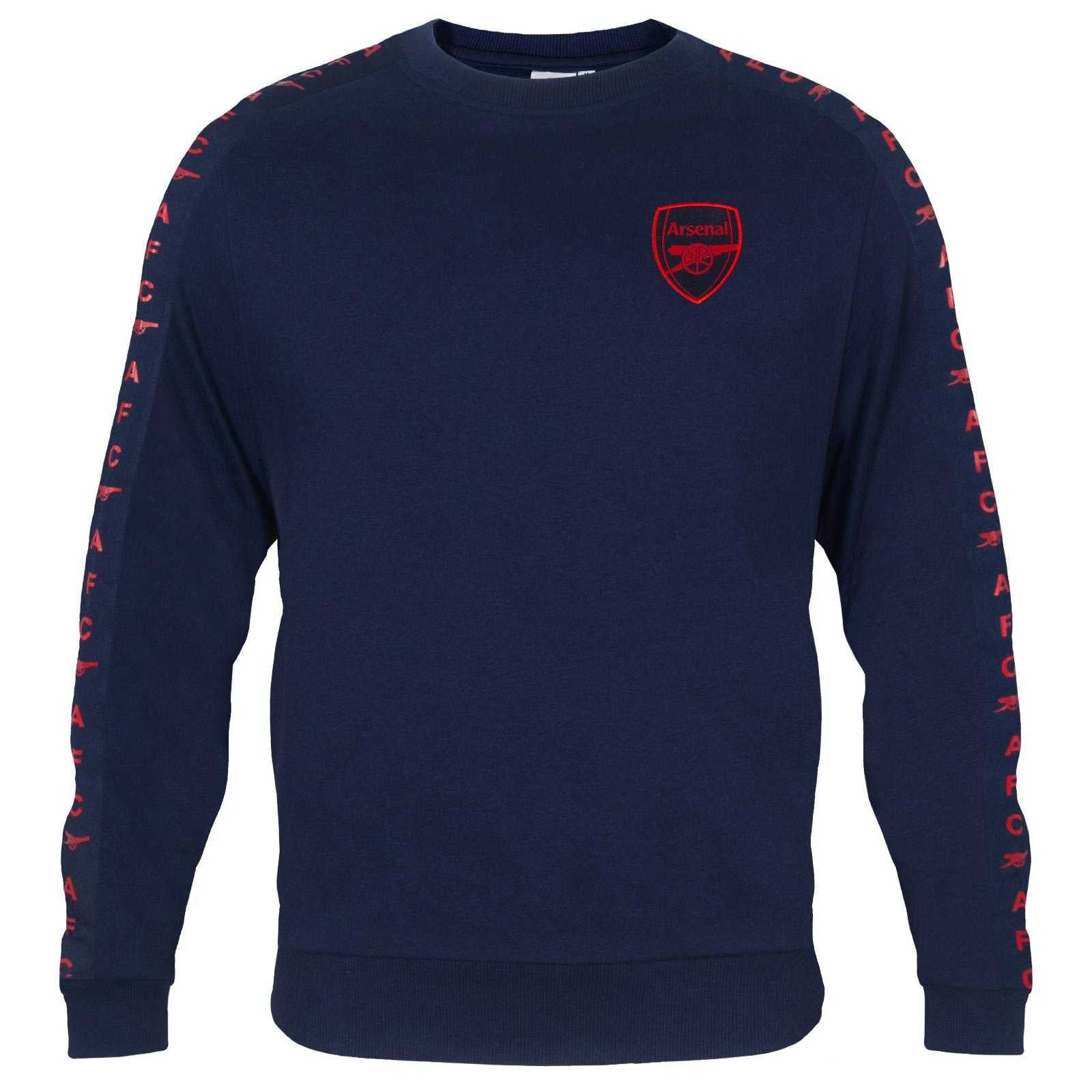 Navy Blue - Front - Arsenal FC Mens Taped Sweatshirt